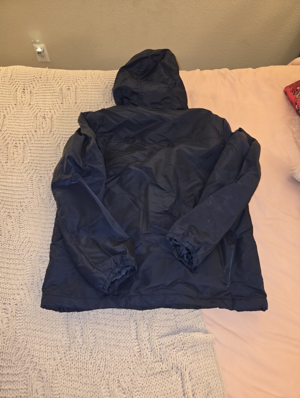 Men's Levi's Navy Hooded Coach Jacket with Sherpa Lining - Picture 8 of 8